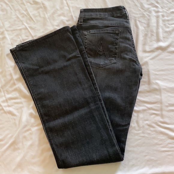 7 For All Mankind Grey Wash A Pocket Bootcut Jeans - Picture 4 of 5